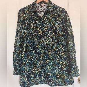 J.Jill Corduroy Blouse/Jacket | blue-green | xs